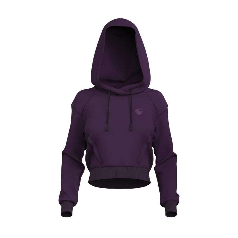 TRAINING FLEECE WOMENS PURPLE CROPPED HOODIE
